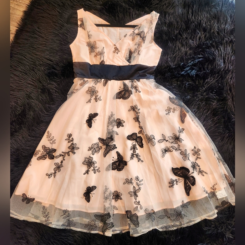 NEW Retro Stage Butterfly cocktail dress, Size small